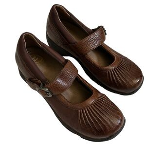 Dansko Rich Brown Leather Clogs